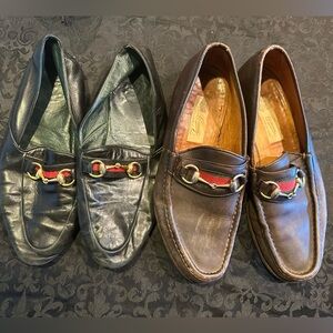 Lot of 2 Vintage GUCCI loafers 
Size 43 (US 9.5)
